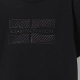 Elisabetta Franchi T-Shirt Girocollo Tinta Unita con Applicazioni Brillantini per Bambina EFTS230XXX NERO ELISABETTA FRANCHI 