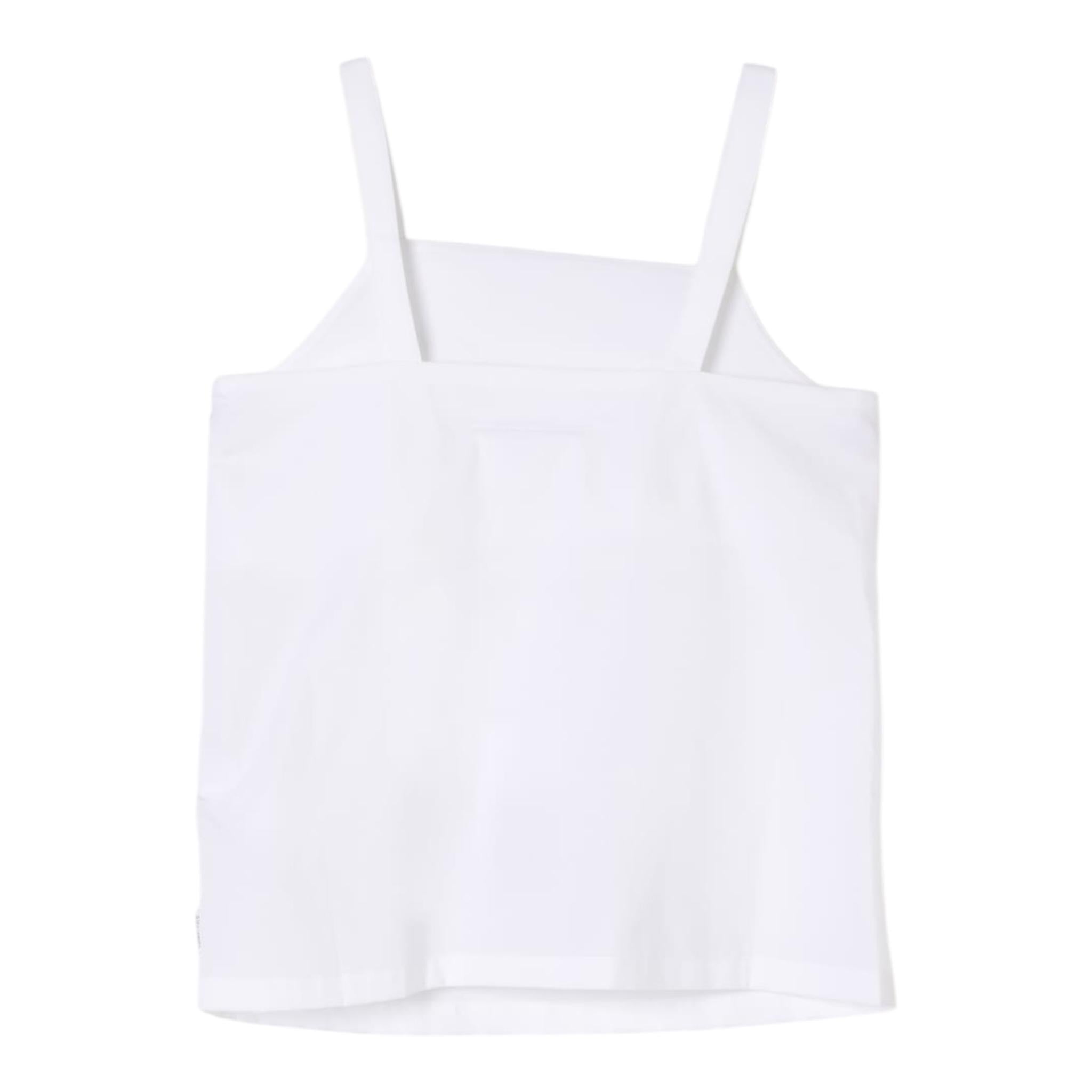 Maison Margiela Top Tinta Unita A Bretelline per Bambina M60762 BIANCO MAISON MARGIELA 