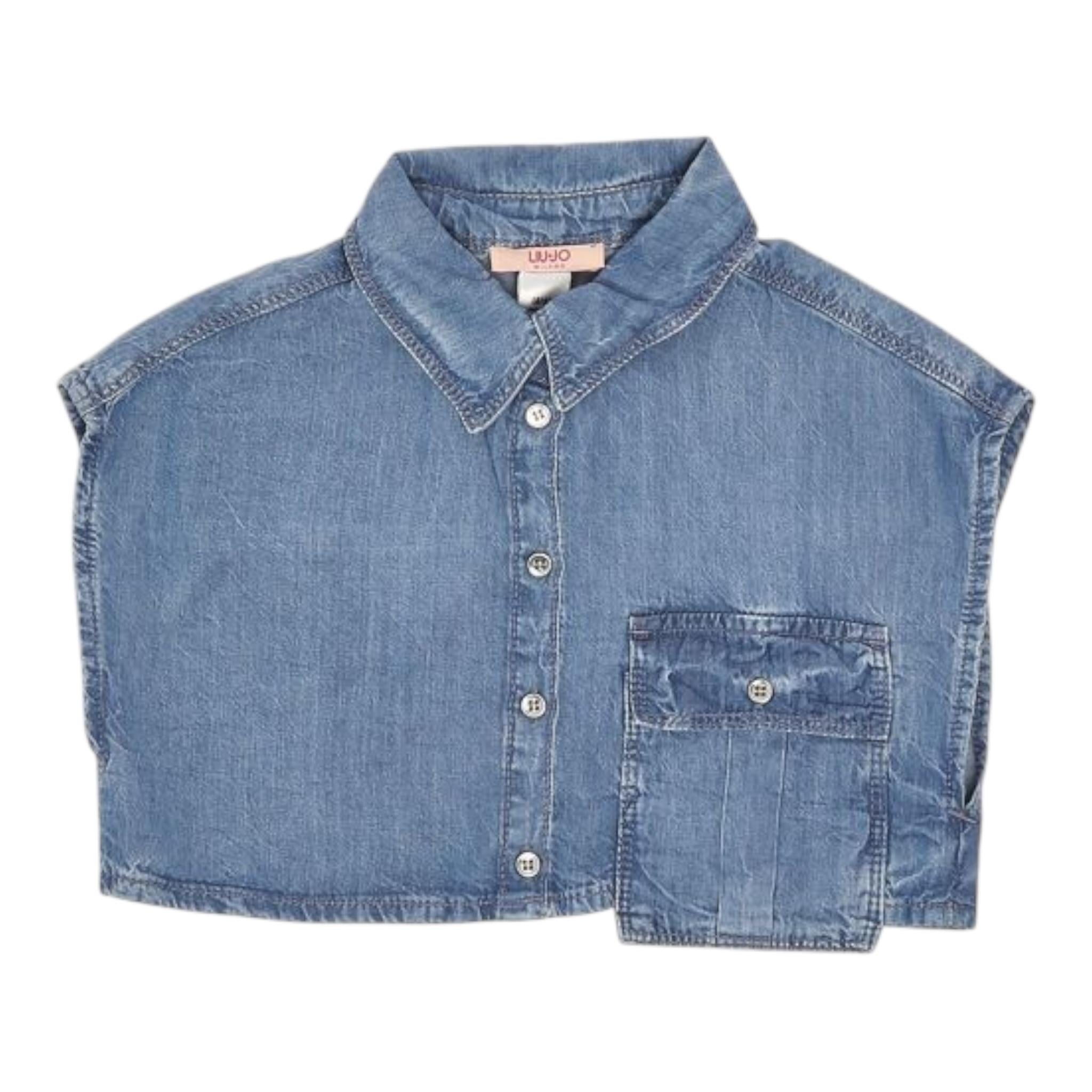 Liu Jo Camicia Giromanica In Denim  per Bambina GA5103XX BLU LIU JO 
