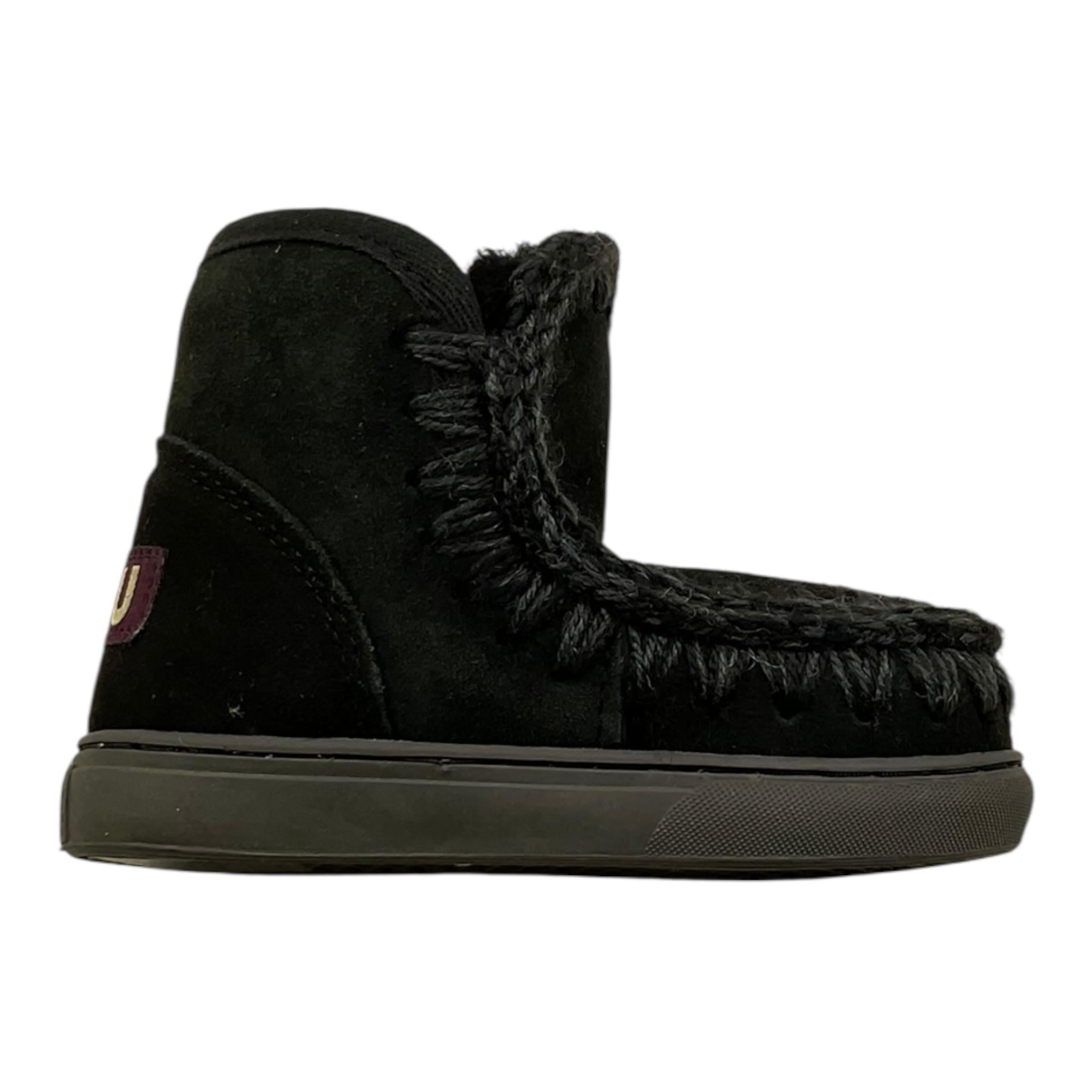 MOU stivali tinta unita con applicazione logo Nero per Bambina MUFK111000A NERO MOU 