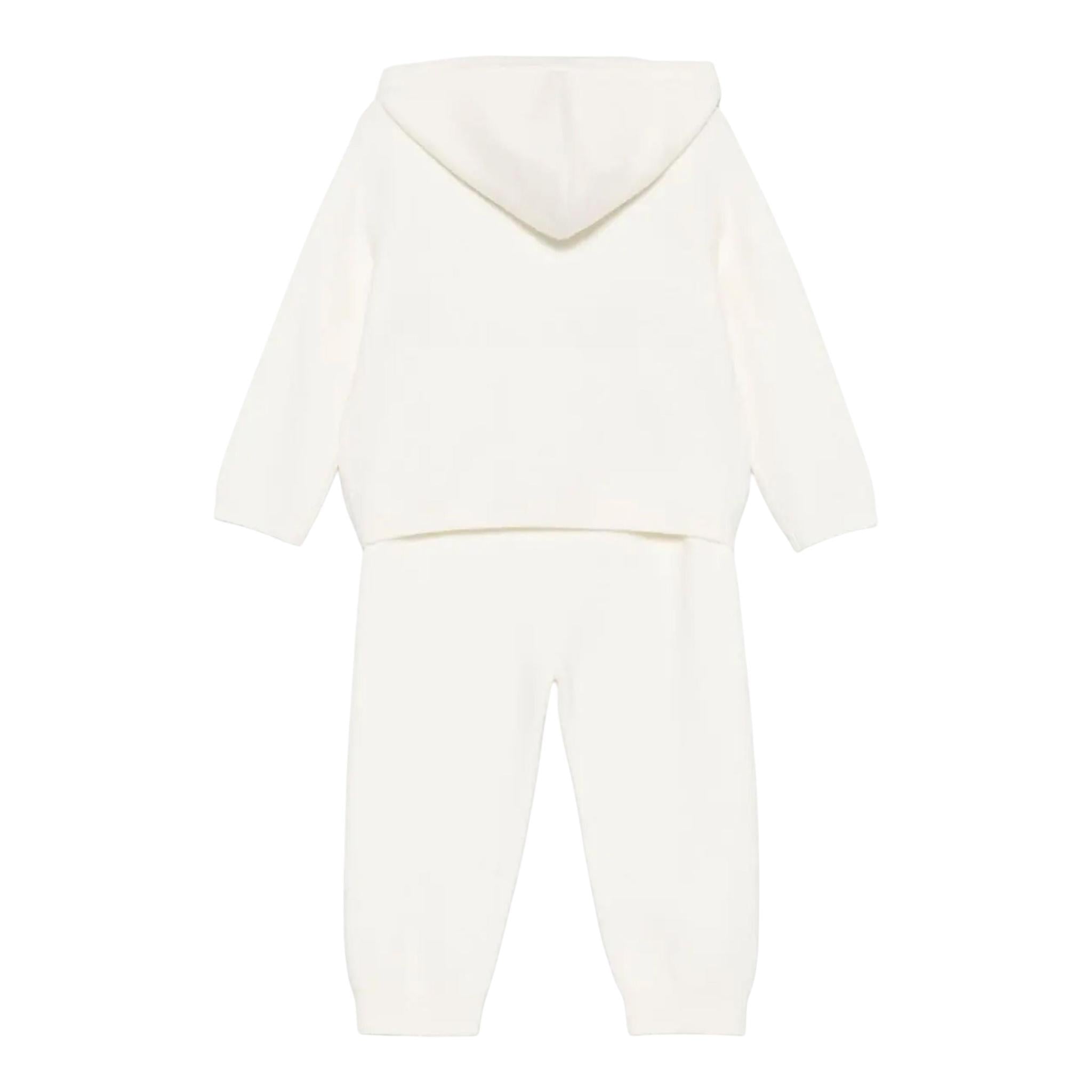 LIU JO completo 2 pezzi felpa-pantalone in maglia tinta unita Panna per Neonata HF4063 PANNA LIU JO 