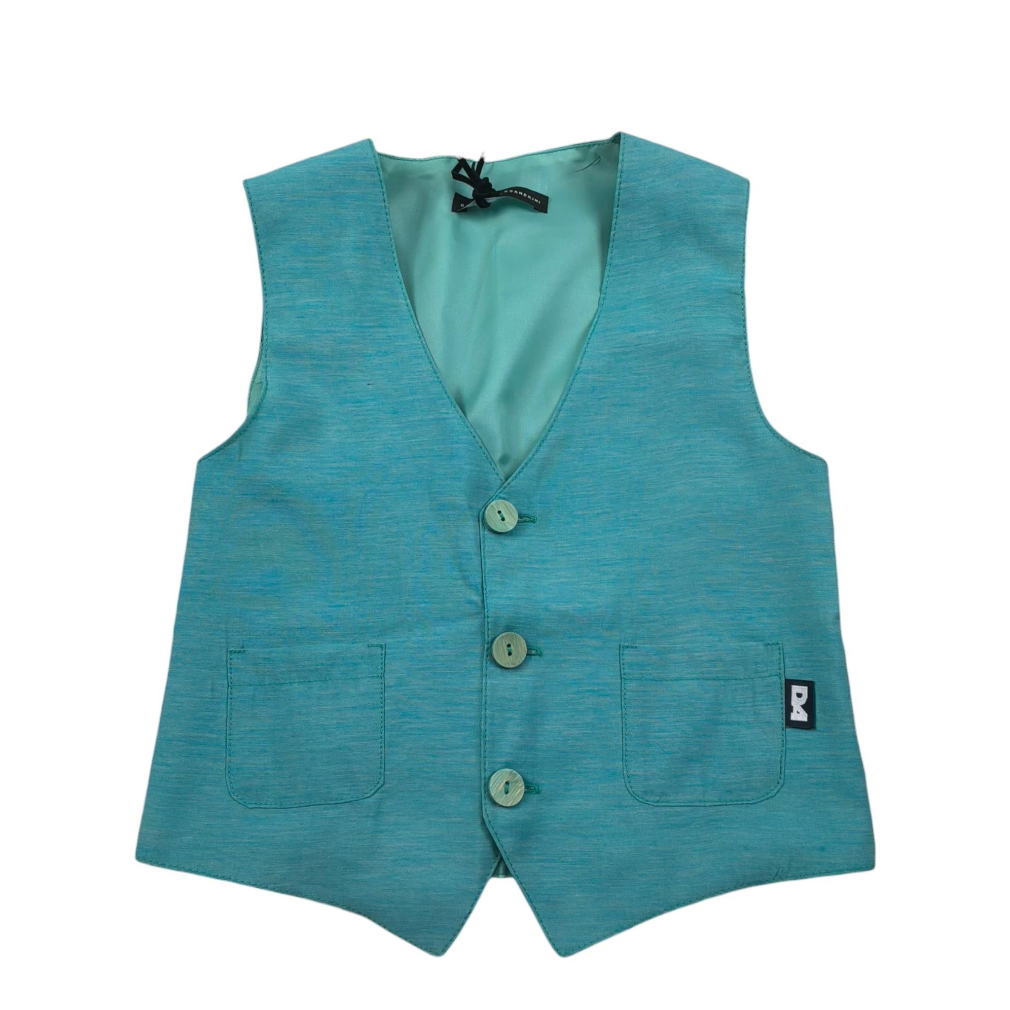 Daniele Alessandrini Gilet Tinta Unita con Bottoni per Bambino 1296B00018J VERDE DANIELE ALESSANDRINI 
