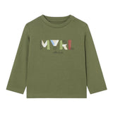 MAYORAL shrit girocollo tinta unita con stampa in contrasto Verde per Neonato 108NXX VERDE MAYORAL 