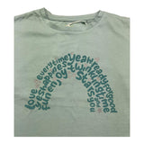 LOSAN shirt girocollo tinta unita con stampa Verde acqua per Bambina 51032941022015J VERDE ACQUA LOSAN 