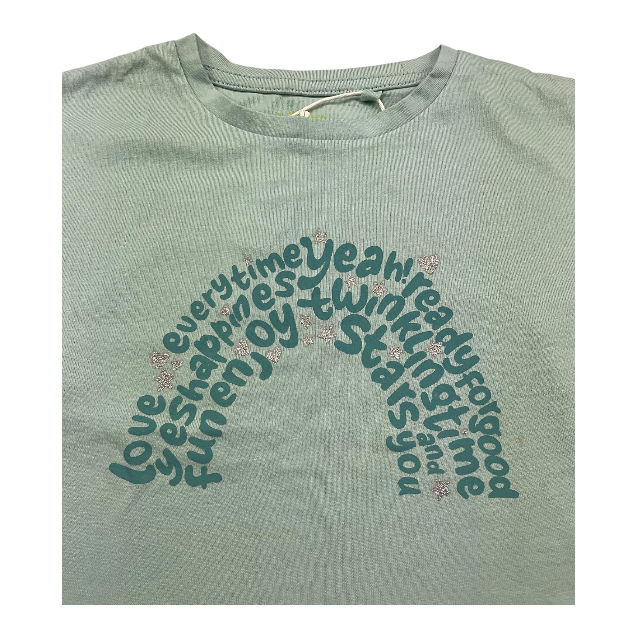 LOSAN shirt girocollo tinta unita con stampa Verde acqua per Bambina 51032941022015J VERDE ACQUA LOSAN 