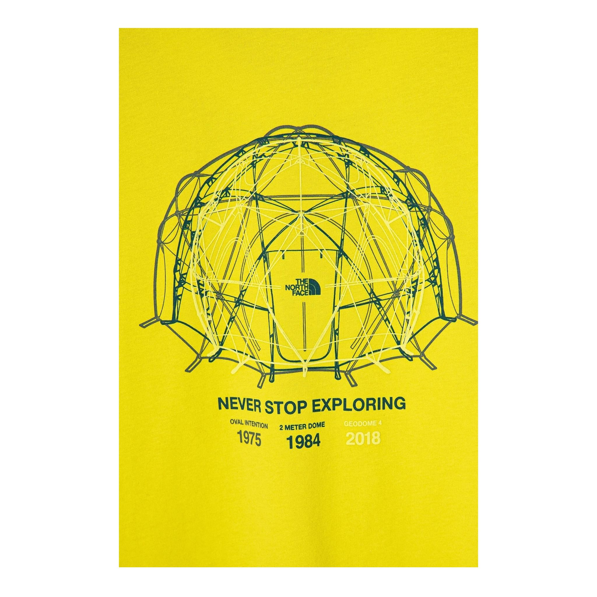 The North Face T-Shirt Girocollo tinta unita con Stampa Giallo per Bambino NF0A8AXGJ GIALLO THE NORTH FACE 