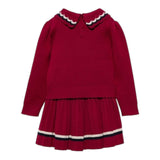 ABEL & LULA completo 2pz tinta unita maglia-gonna Bordeaux per Bambina 5548 BORDEAUX ABEL & LULA 