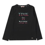 LIU JO shirt girocollo tinta unita con stampa e applicazioni Nero per Bambina GF3123 NERO LIU JO 