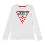 GUESS shirt girocollo tinta unita con stampa Bianco per Neonato N84I24K8HM0X BIANCO GUESS 