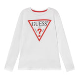 GUESS shirt girocollo tinta unita con stampa Bianco per Neonato N84I24K8HM0X BIANCO GUESS 