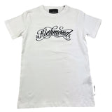 JOHN RICHMOND t-shirt girocollo tinta unita con stampa in contrasto Bianco per Bambino RBA25146TS BIANCO JOHN RICHMOND 