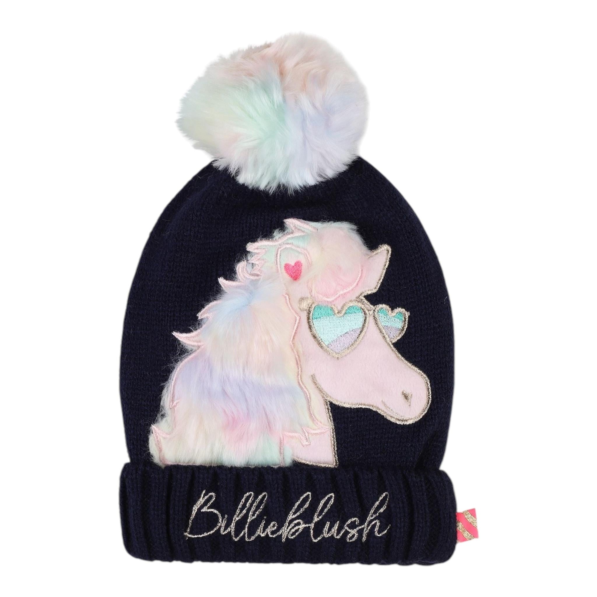 BillIEBLUSH cappello tinta unita con unicorno Blu per Bambina U20606 BLU BillIEBLUSH 