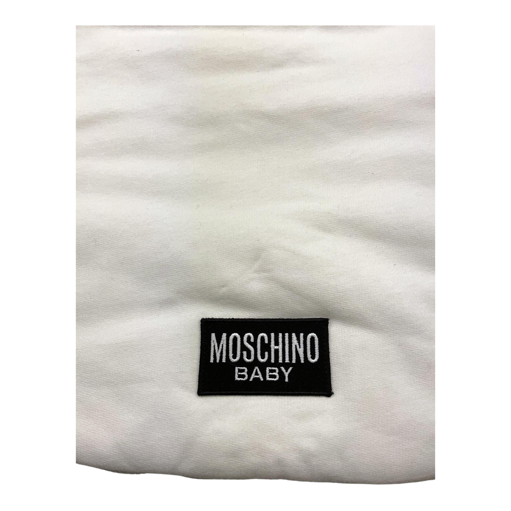 MOSCHINO sacca nanna bicolore con stampa logo Bianco per Neonato MPE00FO BIANCO MOSCHINO 