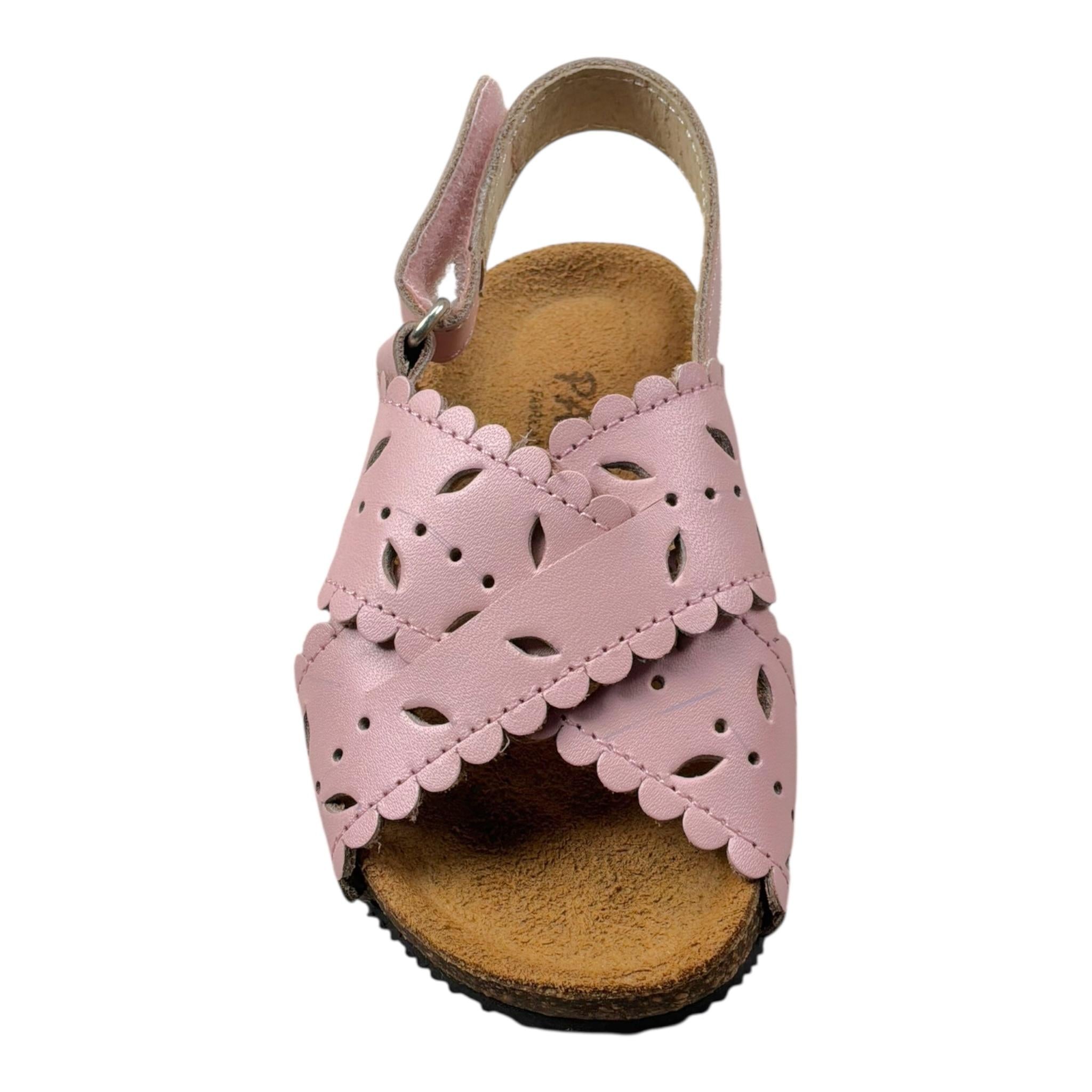 Panyno Sandalo Tinta Unita Traforato per Neonata AC2804 ROSA PANYNO 