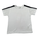 Manuel Ritz T-Shirt Girocoll tinta unita con Profili Maniche In Contrasto Bianco per Bambino MR2901X BIANCO MANUEL RITZ 