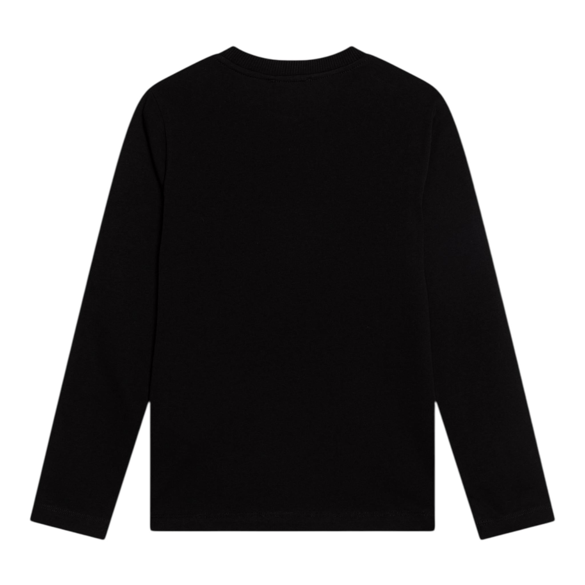 MOSCHINO shirt girocollo tinta unita cn stampa in contrasto Nero per Bambino MMO00RXJ NERO MOSCHINO 