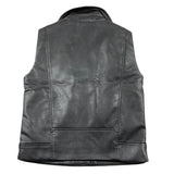 Only – Ärmellose Jacke aus Kunstleder in Schwarz für Mädchen