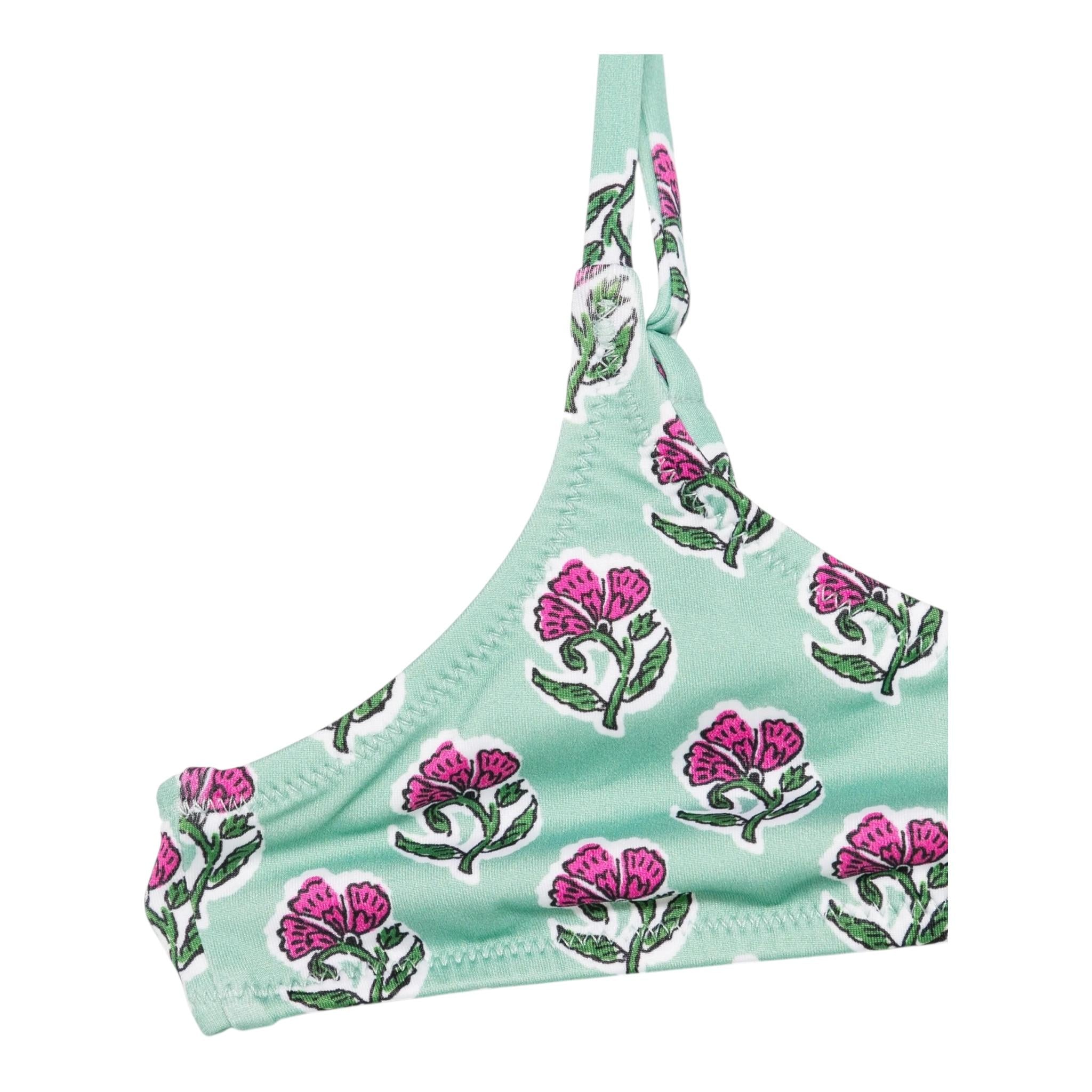 Saint Barth Costume 2 Pezzi Triangolo-Mutandina per Bambina PALO0020 VERDE SAINT BARTH 