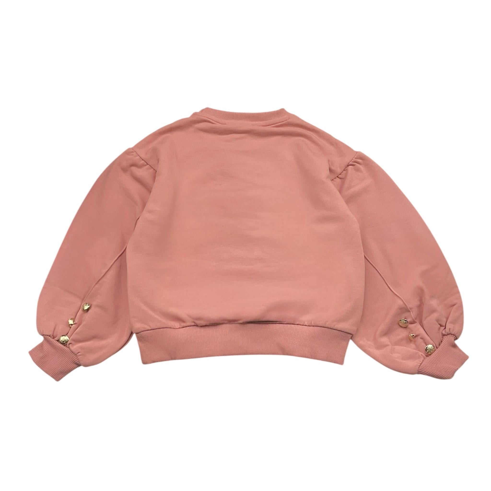 GAELLE felpa tinta unita girocollo con stampa e manica a sbuffo Rosa per Bambina 2741F00324 ROSA GAELLE 