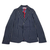 Jeckerson Blau gestreifte einfarbige Jacke für Jungen