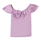 Sarabanda Camicia Giromanica Tinta Unita per Bambina 08567 LILLA SARABANDA 