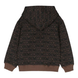 MOSCHINO felpa tinta unita logata con cappuccio Marrone per Bambino HUF08CXX MARRONE MOSCHINO 