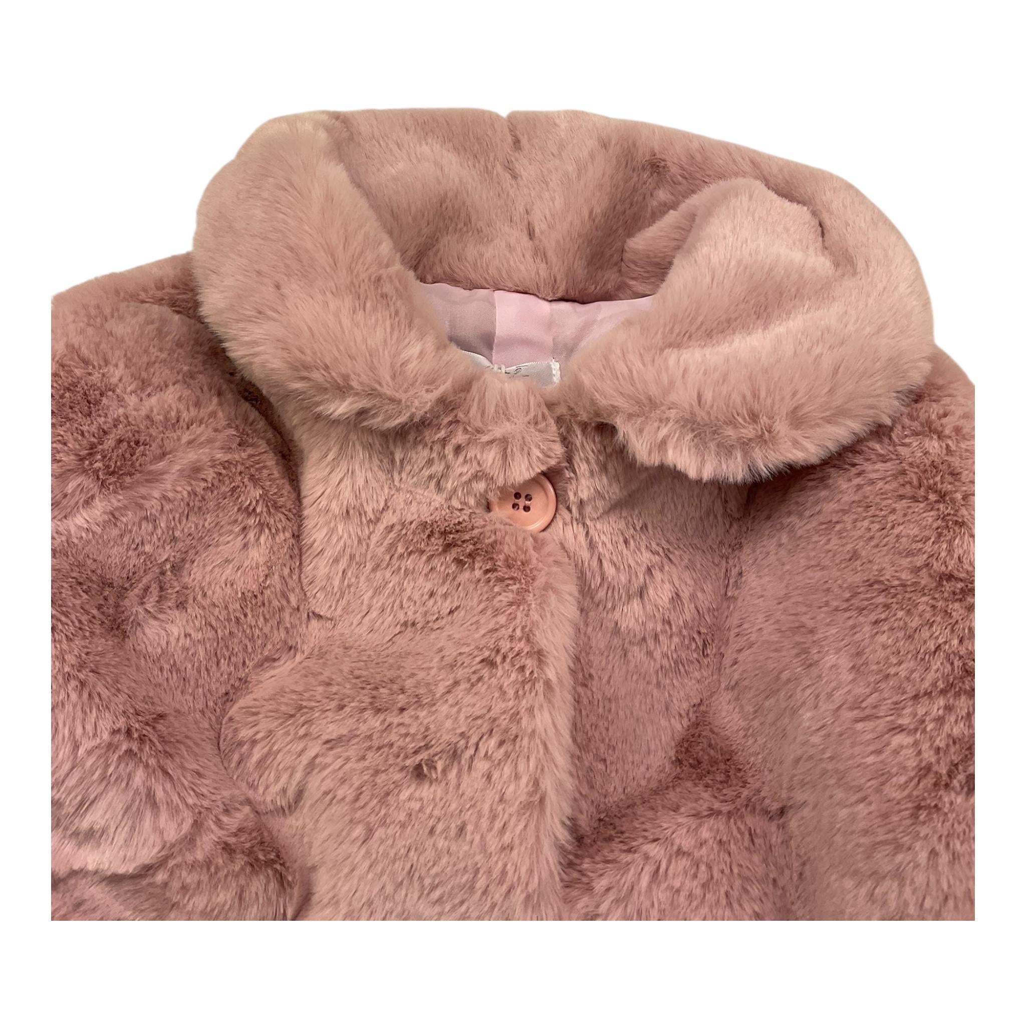 M+E' pelliccia tinta unita con colletto Rosa per Neonata UE1517N ROSA M+E' 