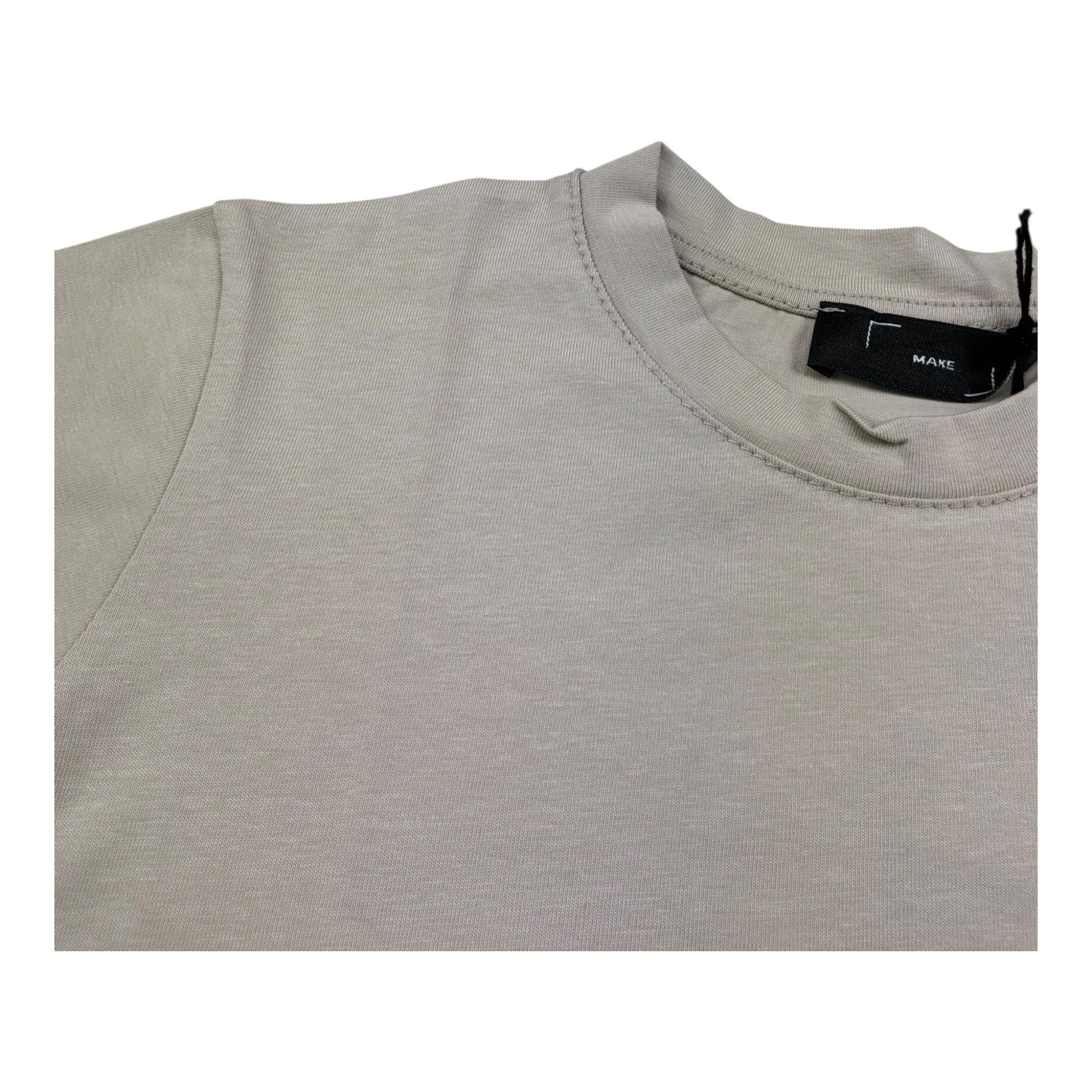 Make T-Shirt Girocollo Tinta Unita per Bambino 101BJ BEIGE MAKE 