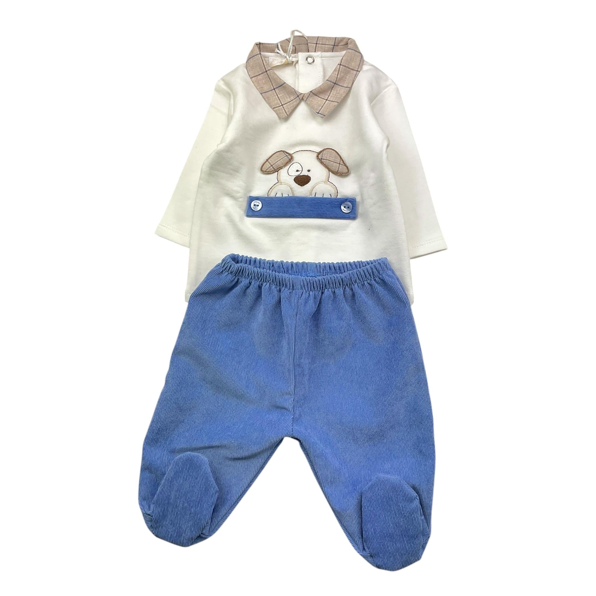 NINNAOH completo bicolore maglia-ghettina Bianco per Neonato I23210C BIANCO NINNAOH 