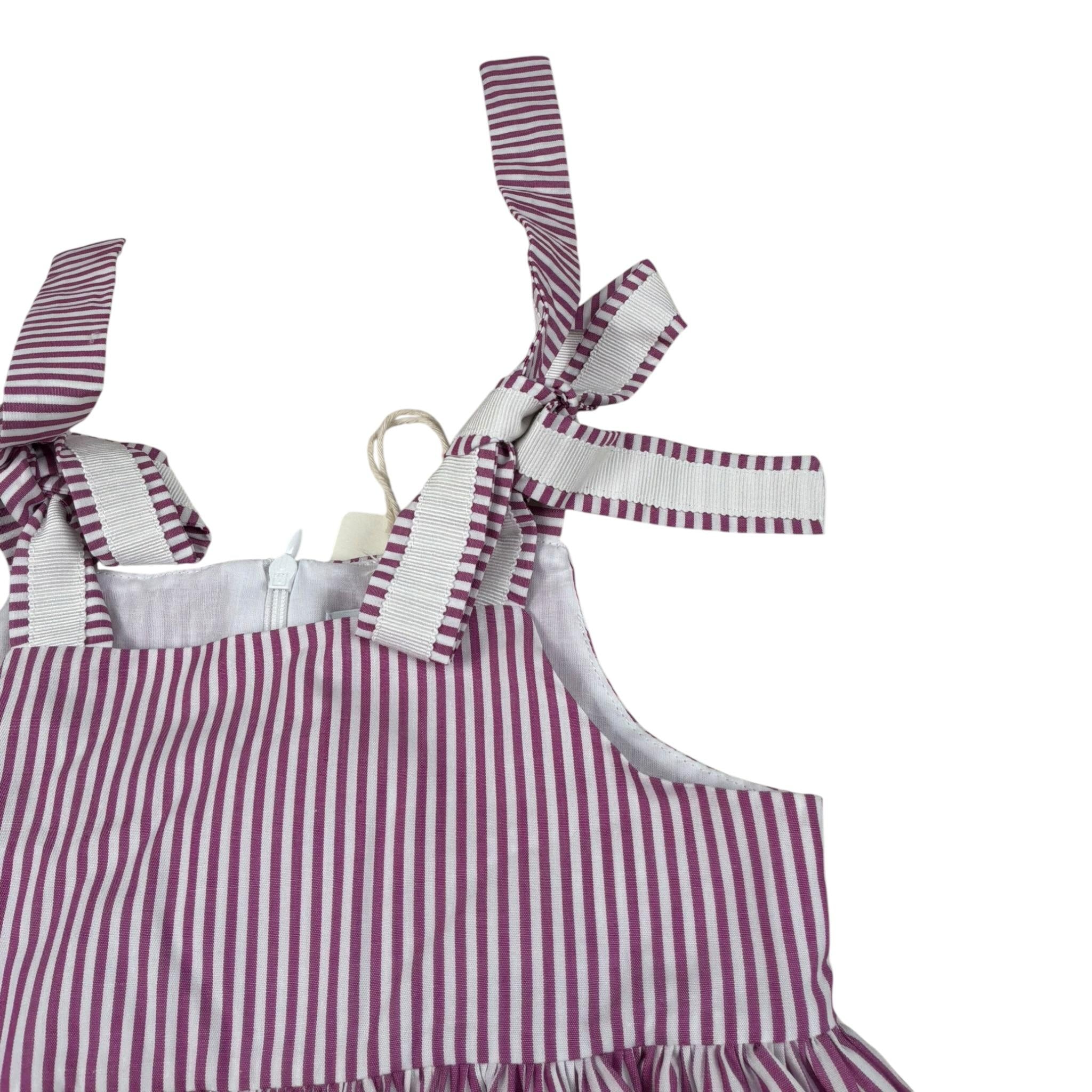 Ilfarobimbi Abito Bicolore con Fiocchi Bianco/Rosa per Bambina IFB50586X BIANCO/ROSA ILFAROBIMBI 