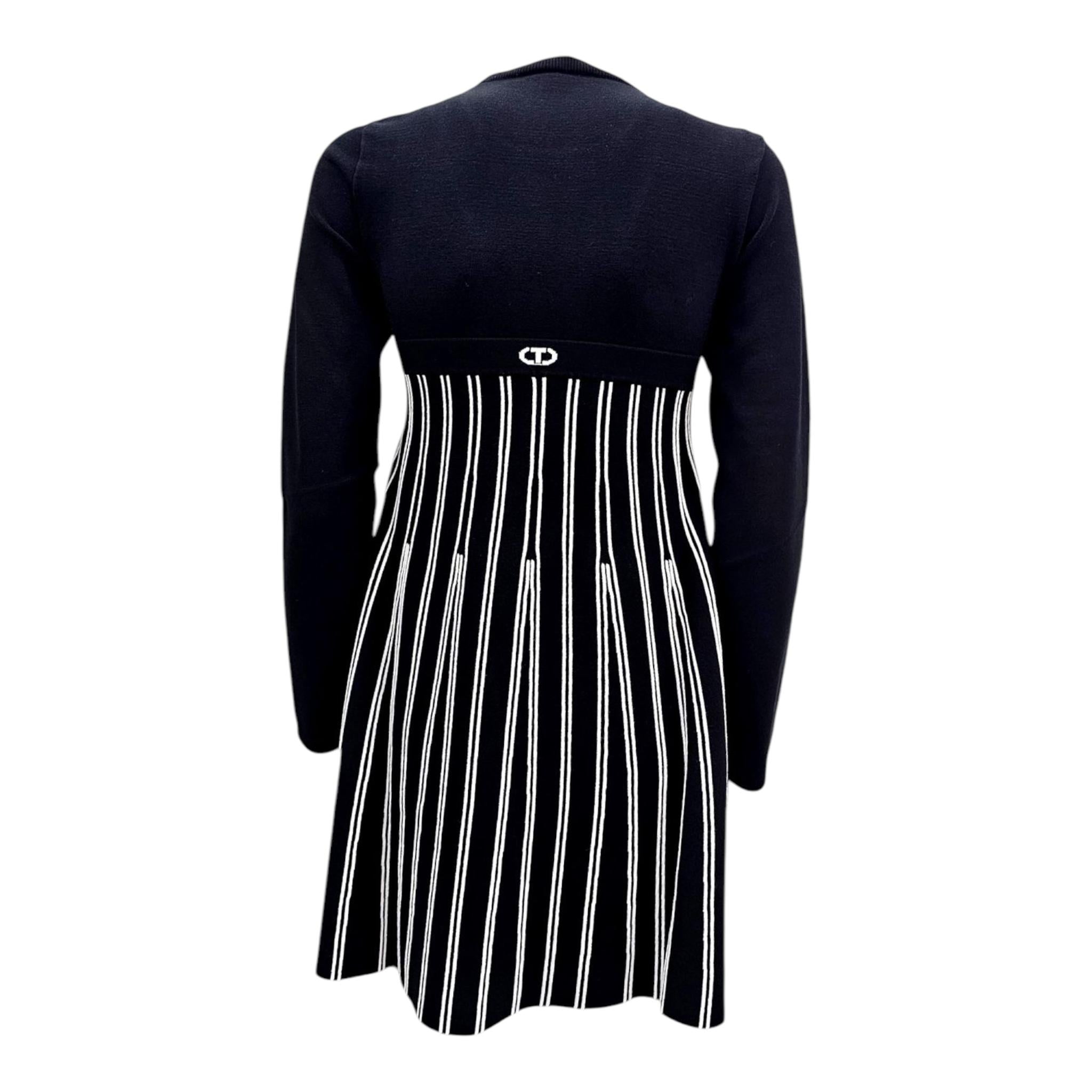 TWINSET abito tinta unita con  fantasia a righe Nero per Bambina 242GJ3110 NERO TWINSET 