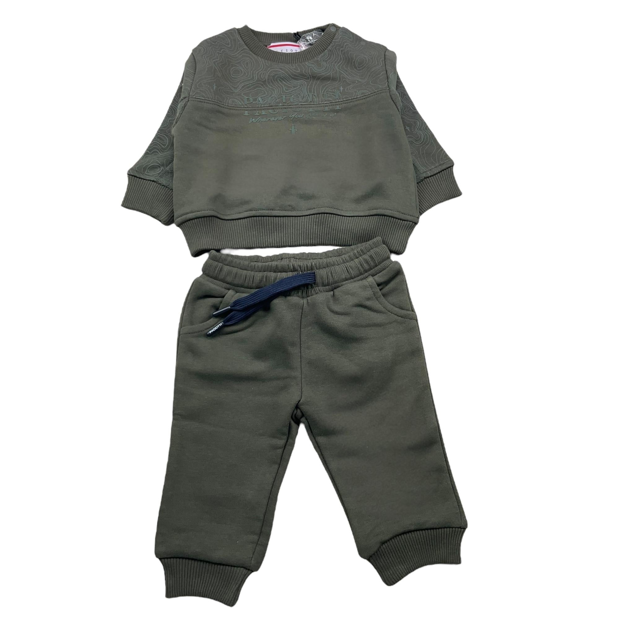 CESARE PACIOTTI completo 2 pezzi felpa-pantalone tinta unita Verde per Neonato MFP5354BBX VERDE CESARE PACIOTTI 