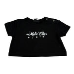 Marc Ellis T-Shirt Girocollo Tinta Unita con Brillantini per Neonata JMNTS16797N NERO MARC ELLIS 