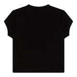 Diesel T-Shirt Girocollo tinta unita con Logo Nero per Bambina J01830XXXX NERO DIESEL 