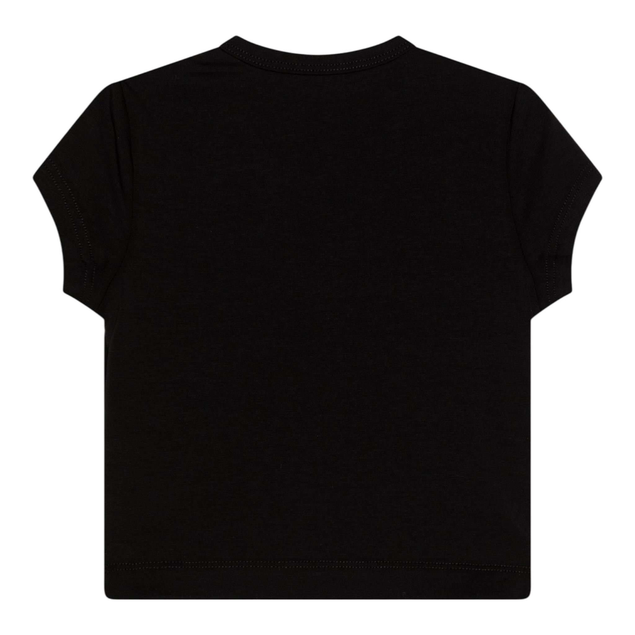 Diesel T-Shirt Girocollo tinta unita con Logo Nero per Bambina J01830XXXX NERO DIESEL 