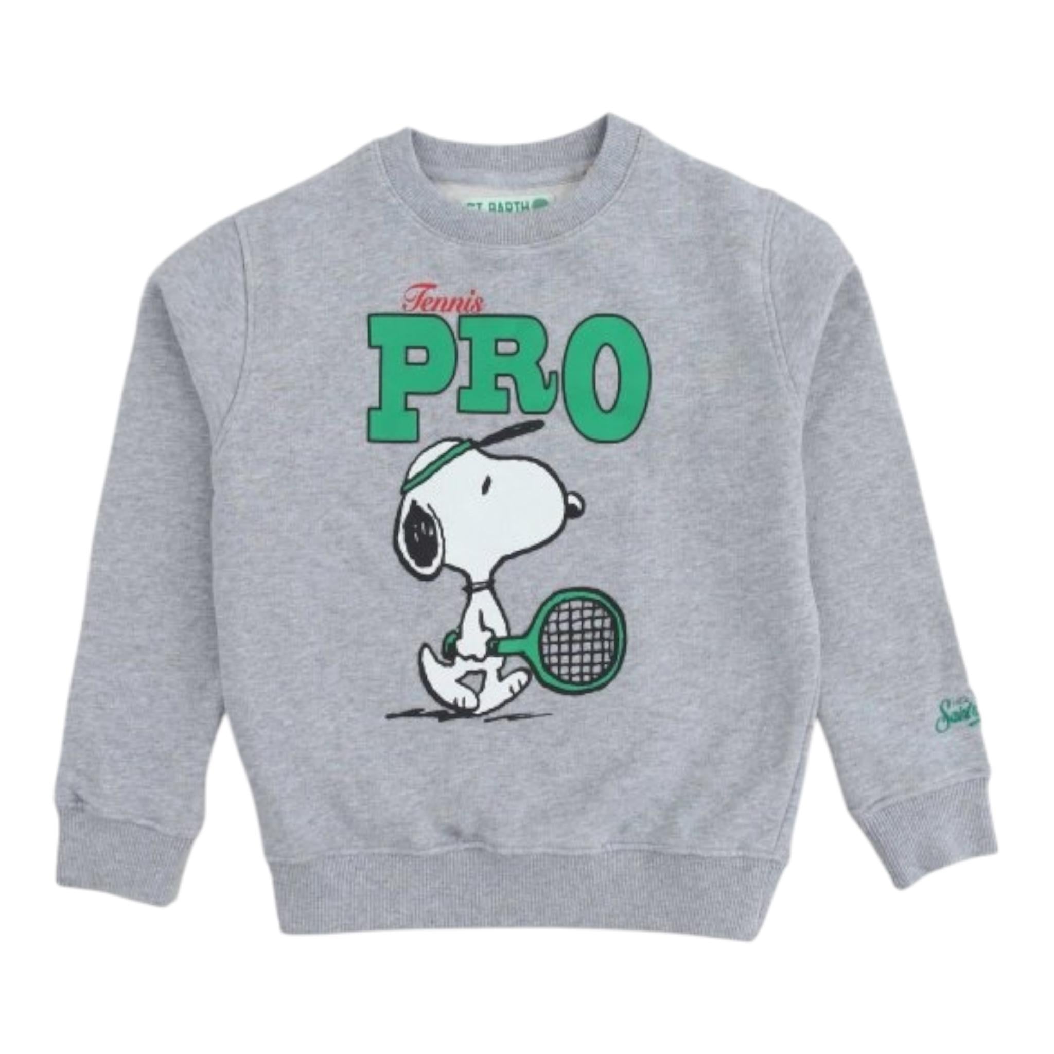 SAINT BARTH felpa girocollo tinta unita con stampa  Grigio per Bambino HUT000401217G GRIGIO SAINT BARTH 