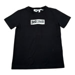 Just Cavalli T-Shirt Girocollo tinta unita con Stampa Nero per Bambino JMTS002 NERO JUST CAVALLI 