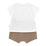 Mayoral Completo 2 Pezzi T-Shirt-Bermuda per Neonato 12066 BIANCO/BEIGE MAYORAL 