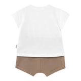 Mayoral Completo 2 Pezzi T-Shirt-Bermuda per Neonato 12066 BIANCO/BEIGE MAYORAL 