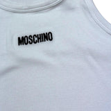 Moschino Canotta Tinta Unita con Stampa per Bambina HAM06M BIANCO MOSCHINO 