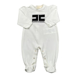 Elisabetta Franchi Tutina Tinta Unita con Stampa per Neonata ENTU105 BIANCO ELISABETTA FRANCHI 