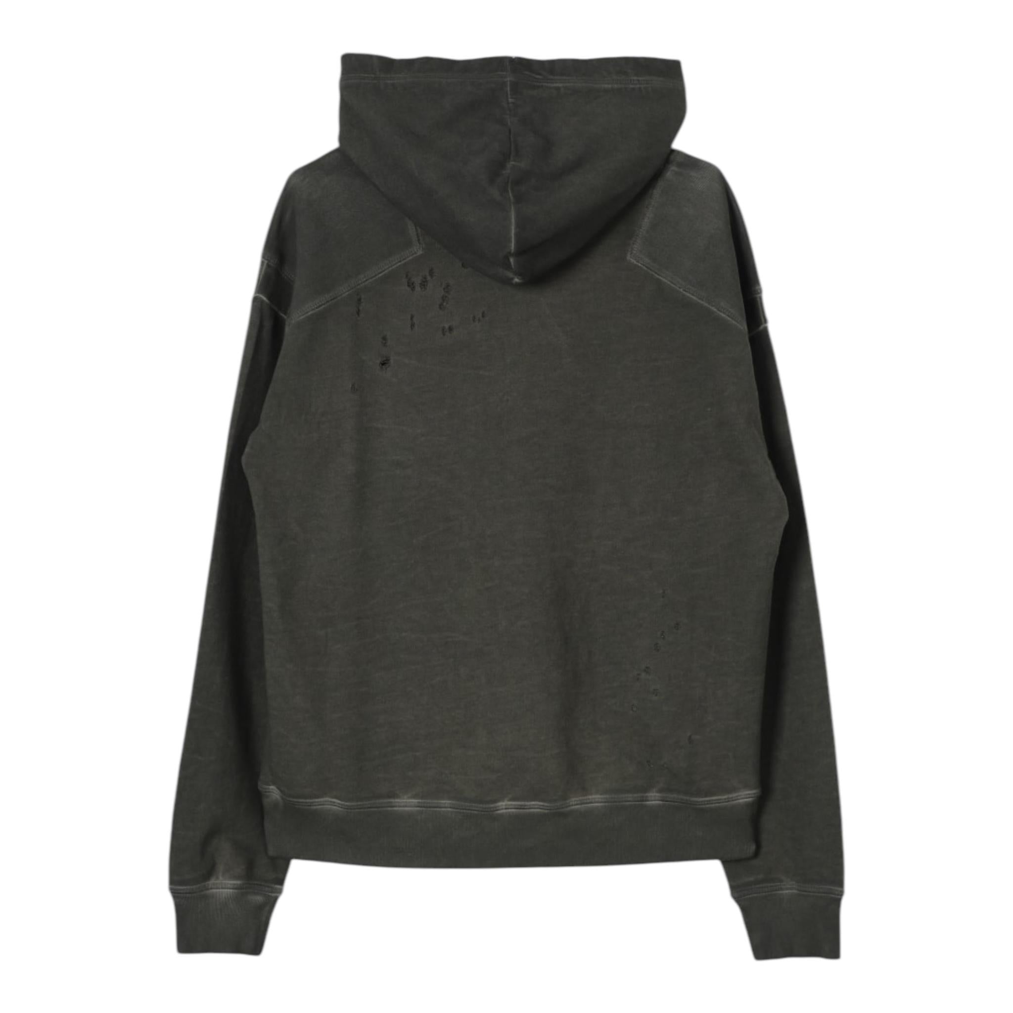 DSQUARED2 felpa chiusa con cappuccio tinta unita con trafori Verde per Bambino DQ2609 VERDE DSQUARED2 