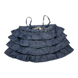 Manila Grace Top Denim Modell mit Rüschen Einfarbig Blau Für Mädchen