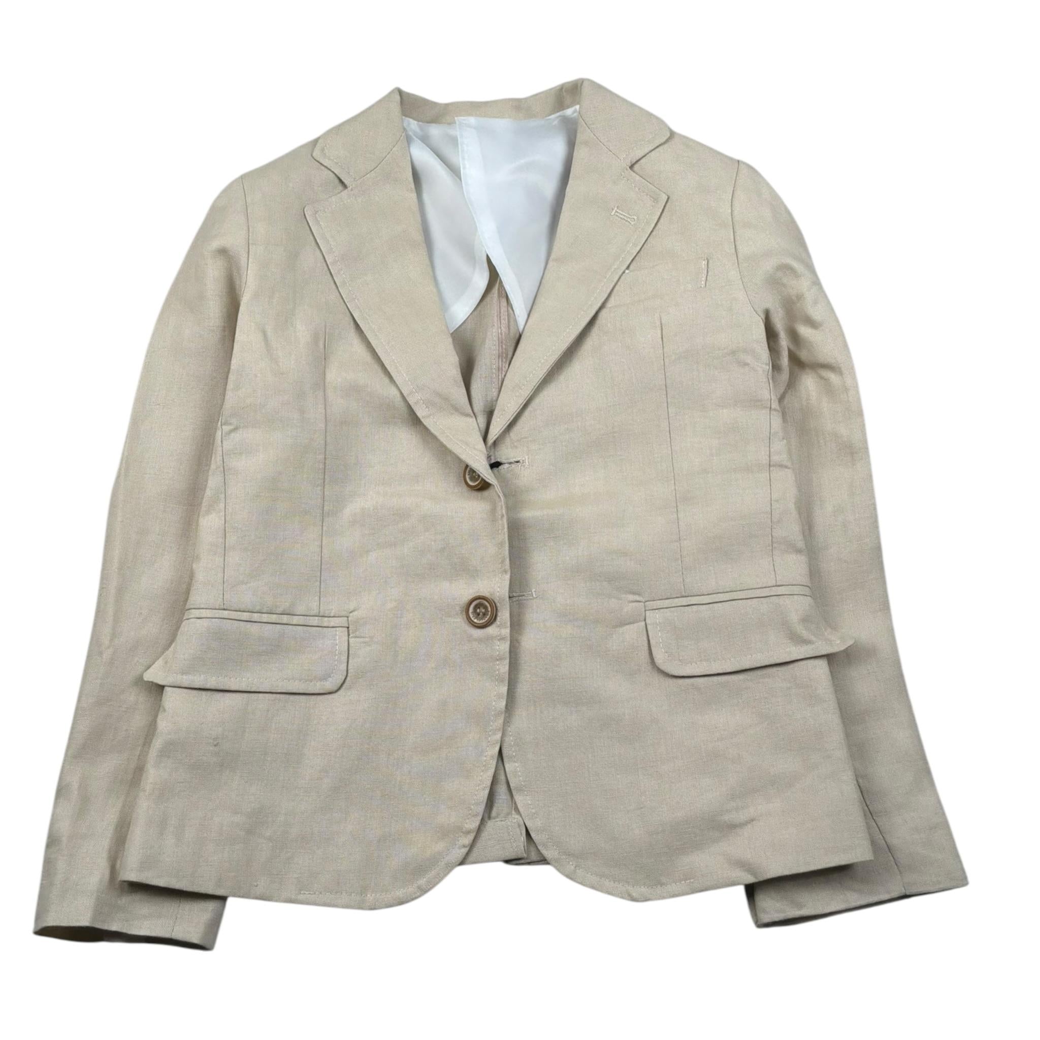 Emanuel Pris Giacca Tinta Unita con Taschino per Bambino EGC1058R BEIGE EMANUEL PRIS 