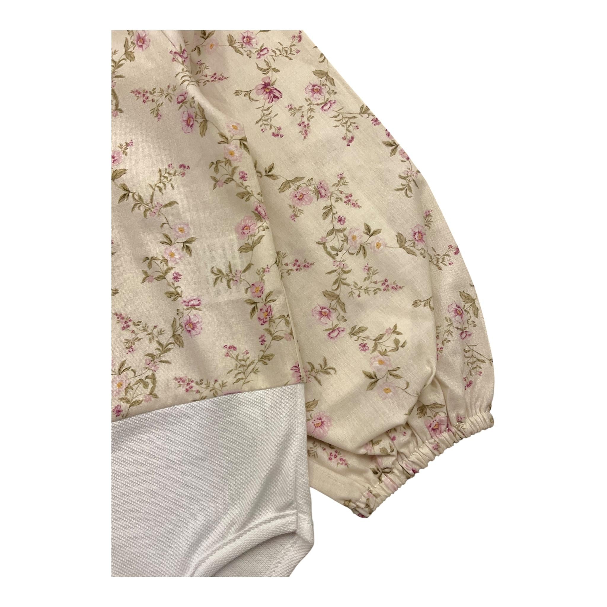 LA STUPENDERIA camicia body tinta unita con stampa fiori Panna per Neonata TBBD02 PANNA LA STUPENDERIA 