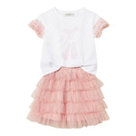Twinset Cmpleto 2 Pezzi T-Shirt-Gonna Bicolore per Neonata 251GJ2QS2 BIANCO/ROSA TWINSET 