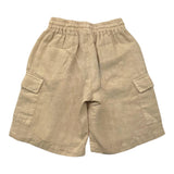 Daniele Alessandrini Einfarbige Bermudashorts mit elastischer Taille Beige für Jungen