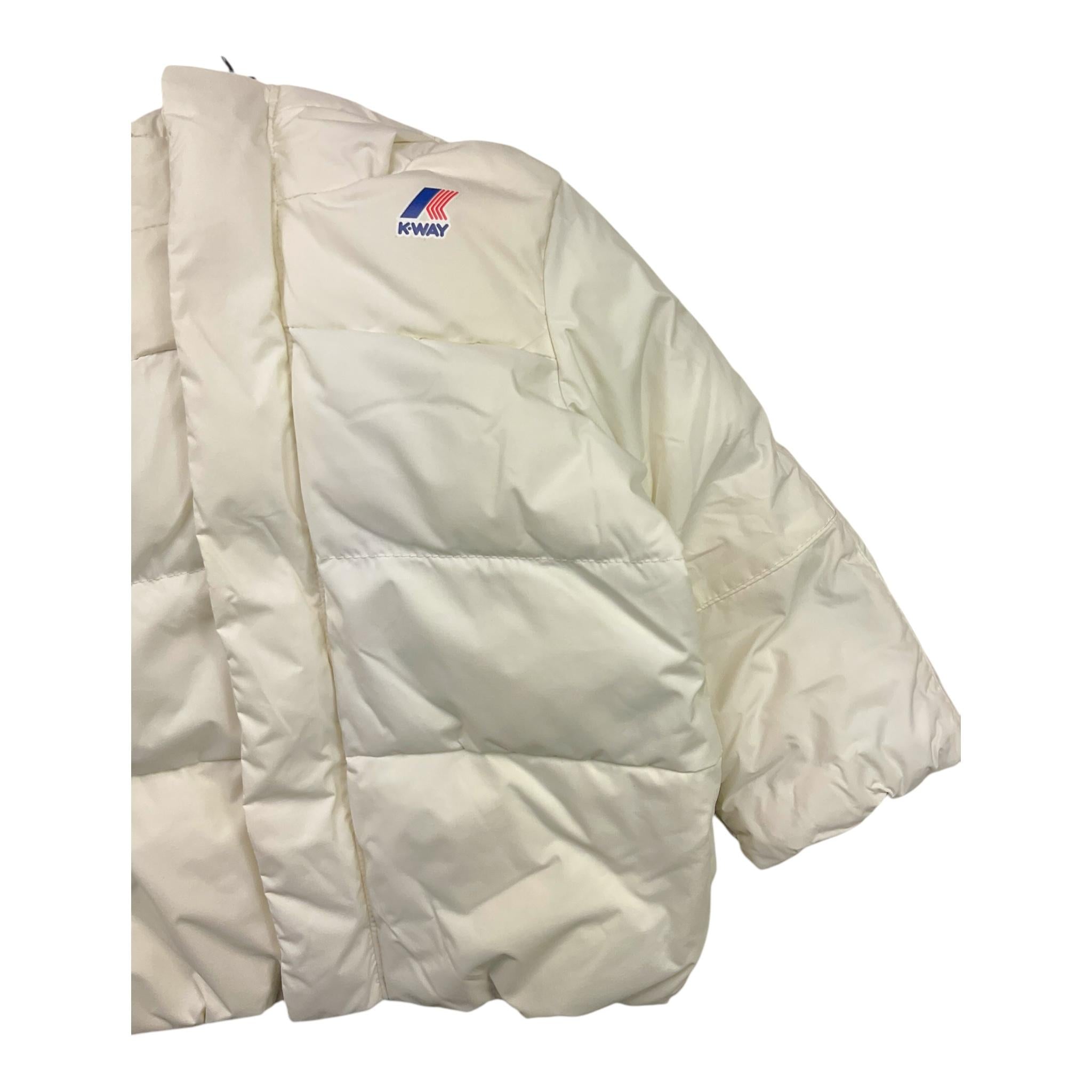 K-WAY giubbino tinta unita con zip e cappuccio Verde/bianco per Neonato K7142VW VERDE/BIANCO K-WAY 