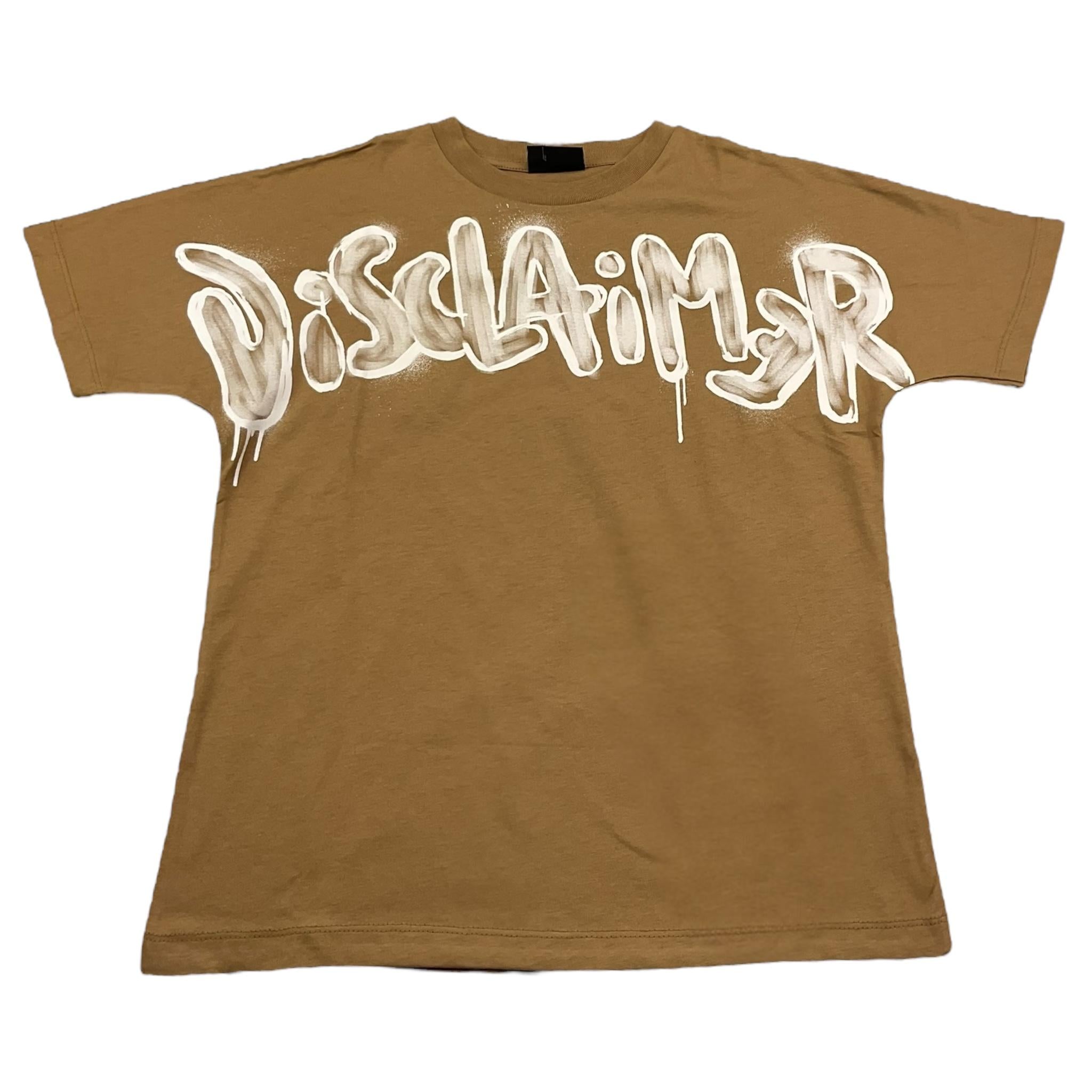 DISCLAIMER t-shirt girocollo tinta unita con stampa in contrasto Beige per Bambino 24IDK58245 BEIGE DISCLAIMER 