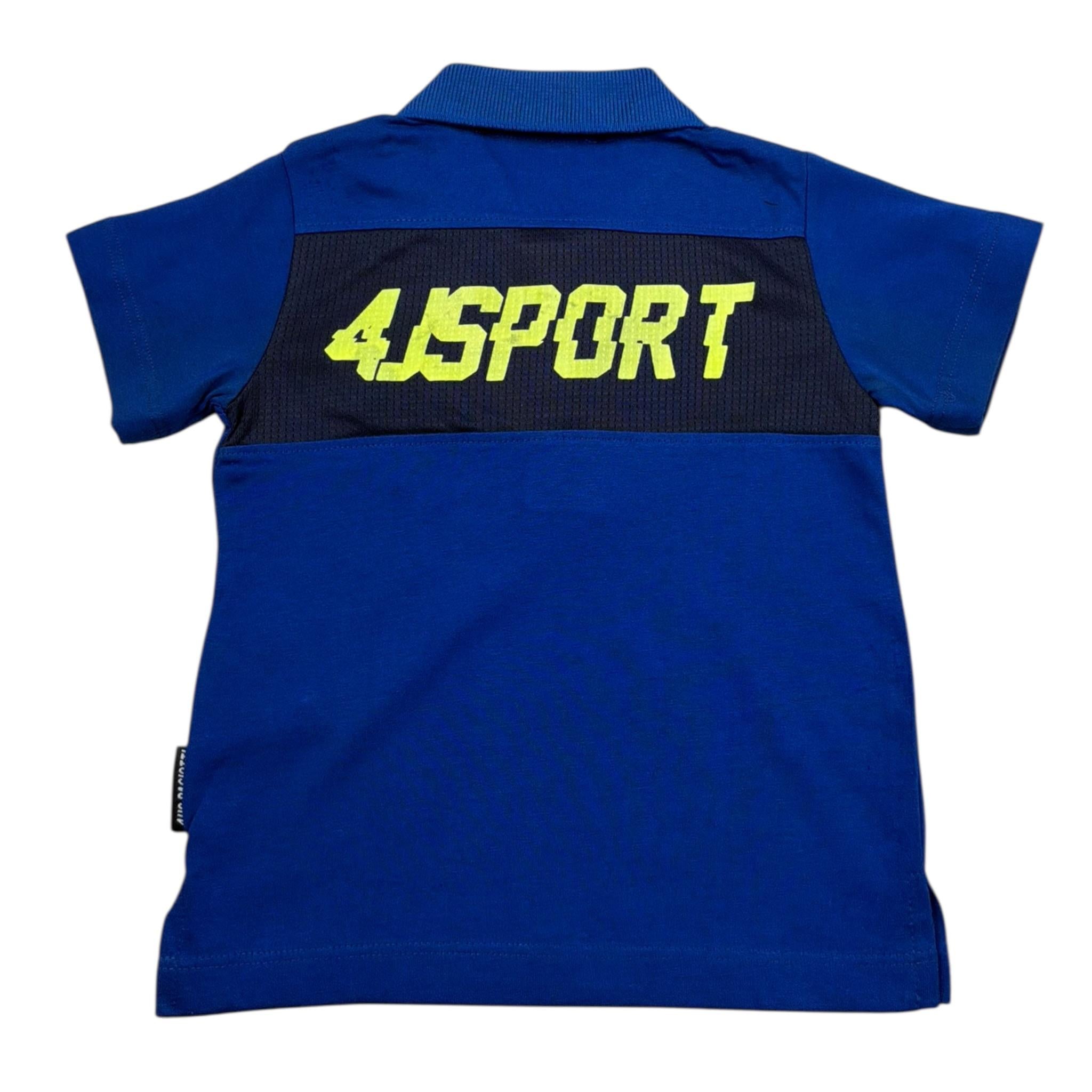 Cesare Paciotti Polo Mezza Manica Tinta Unita per Neonato PLP1105B COBALTO CESARE PACIOTTI 